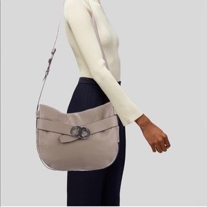 Authentic Gray Tory Burch Gemini Bag (never worn)